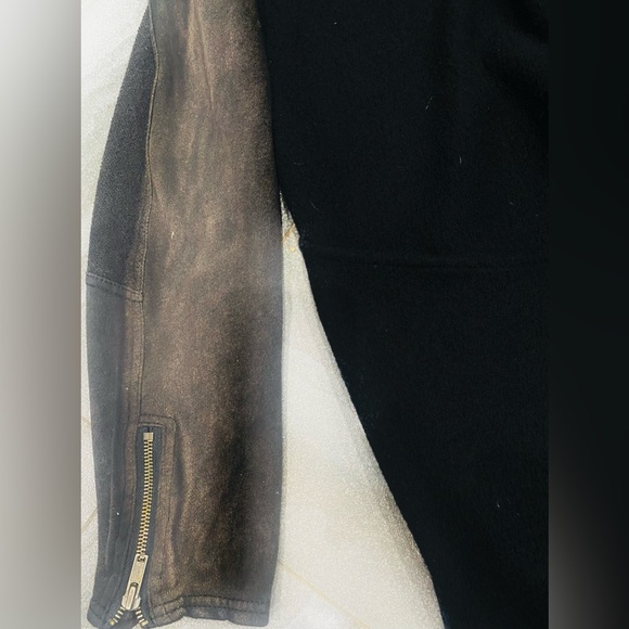 Free People Women’s Oversized Asymmetrical Wool Blend Knit Black Hoodie Jacket - Picture 4 of 9